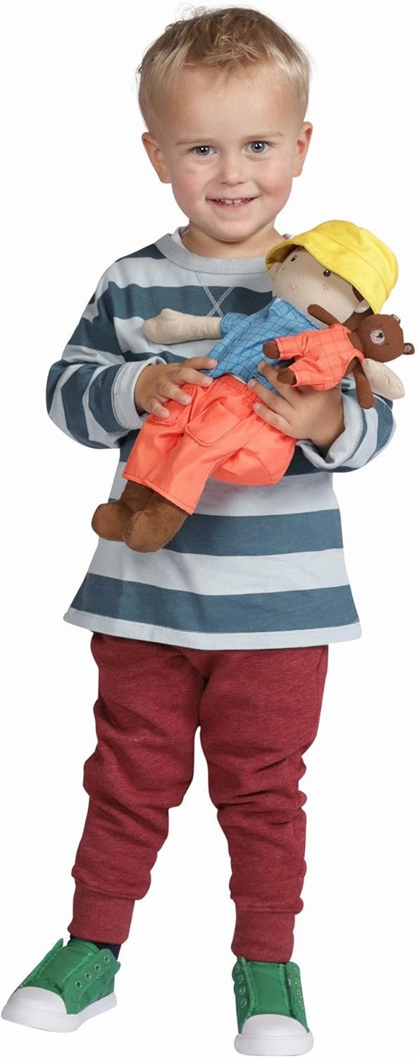 Manhattan Toy Playdate Friends Alex Machine Washable and Dryer Safe 14 Inch Doll with Mini Bear Stuffed Animal