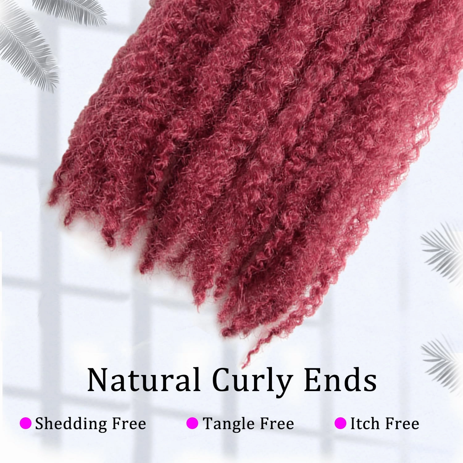 Marley Twist Braiding Hair 14 inch Afro Kinky Curly Crochet Braids 8 Packs Cuban Twist Crochet Braids Synthetic Low Maintenance Skin-Friendly Marley Hair Extensions(118#, Packs of 8)