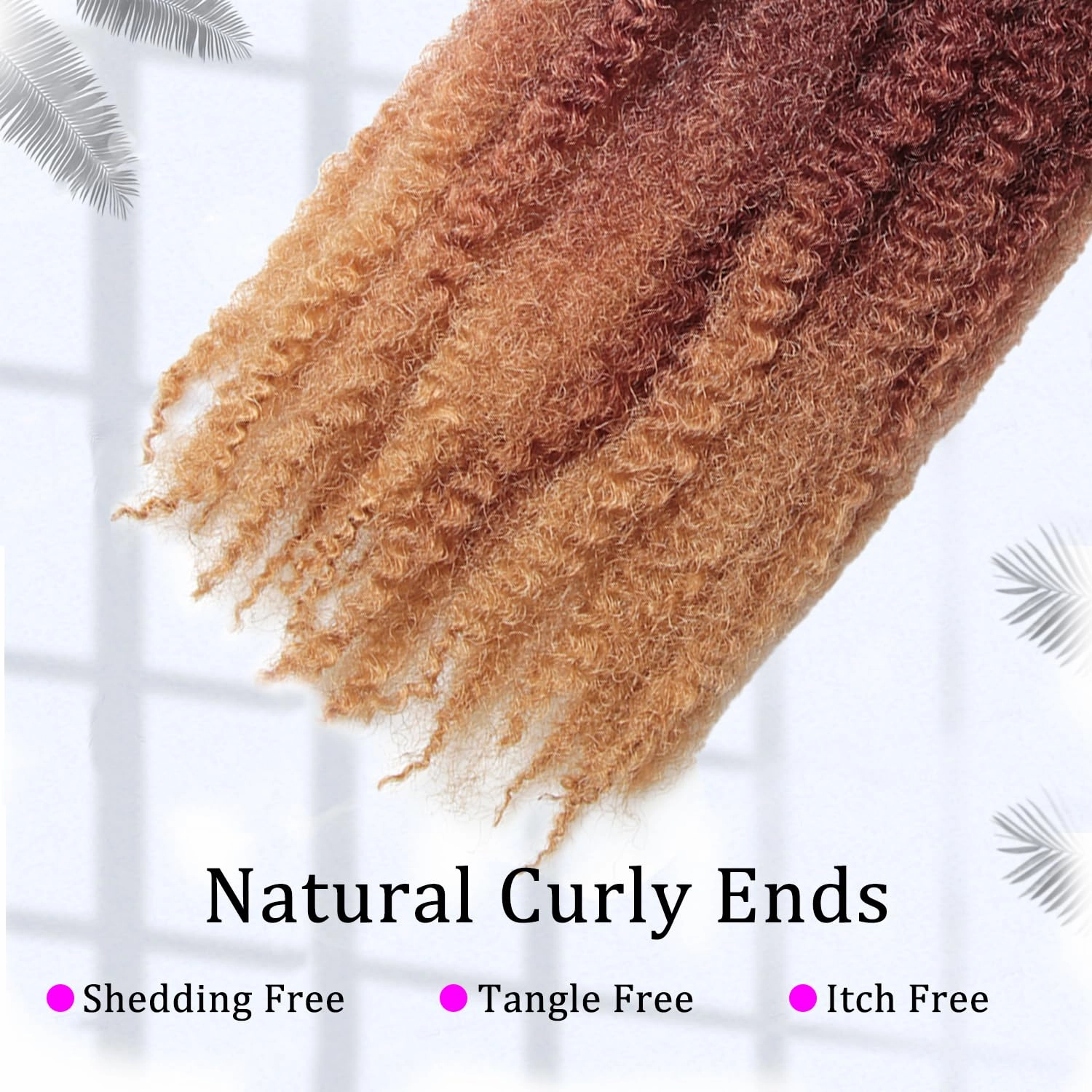 Marley Twist Braiding Hair 14 inch Afro Kinky Curly Crochet Braids 8 Packs Cuban Twist Crochet Braids Synthetic Low Maintenance Skin-Friendly Marley Hair Extensions(1B/30/27, Packs of 8)