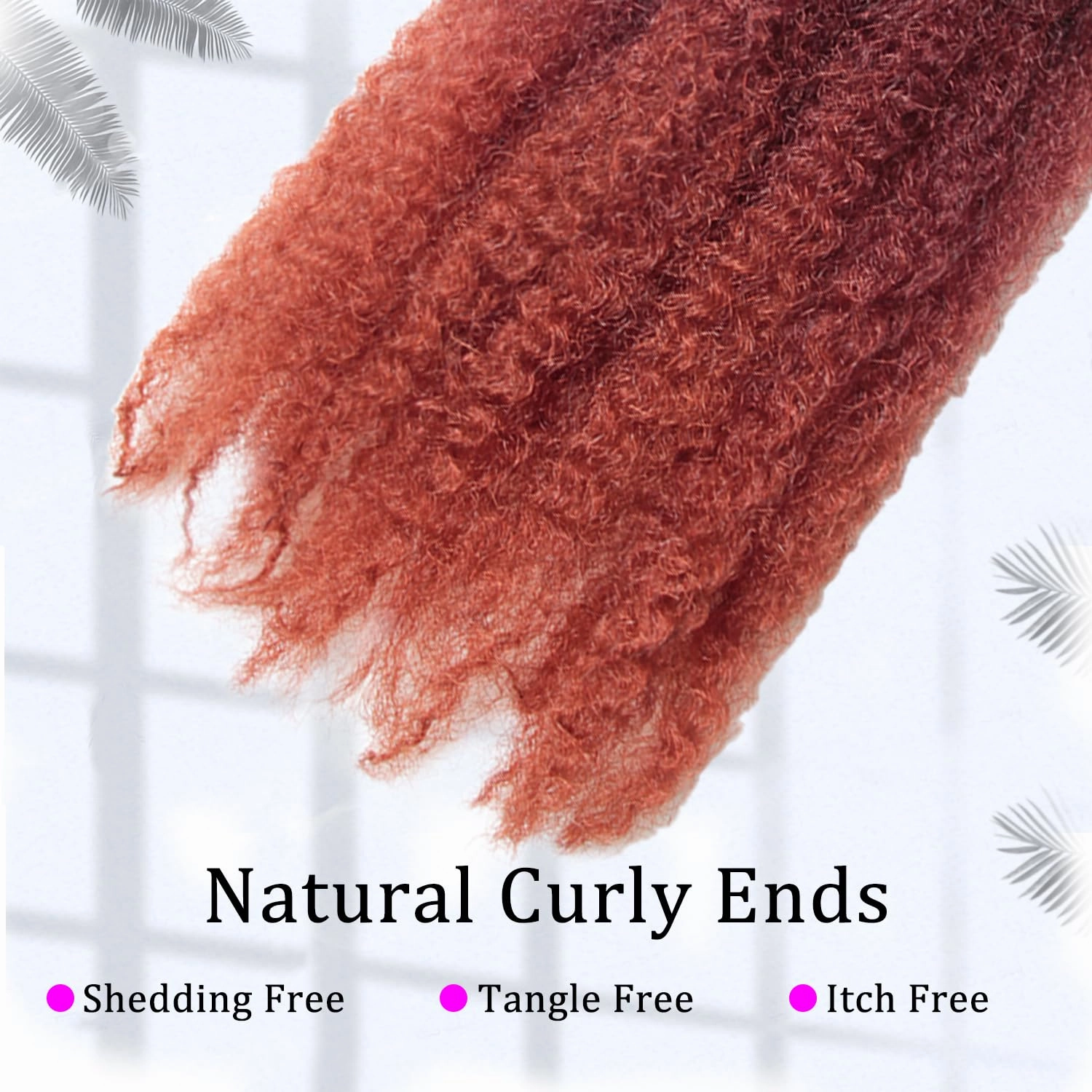 Marley Twist Braiding Hair 14 inch Afro Kinky Curly Crochet Braids 8 Packs Cuban Twist Crochet Braids Synthetic Low Maintenance Skin-Friendly Marley Hair Extensions(1B/530/350, Packs of 8)