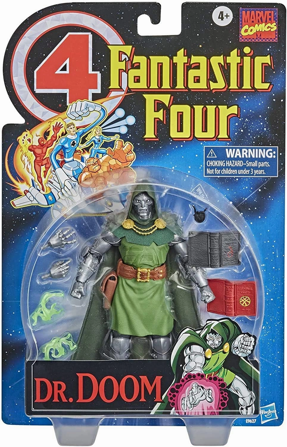 Marvel Vintage Series 6-inch Scale Dr. Doom Fantastic 4 Action Figure Toy, 10 Accessories, Super Hero Collectible Series, Ages 4 and Up