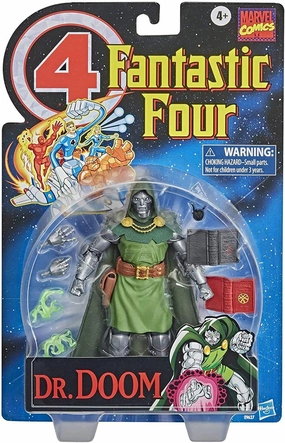 Marvel Vintage Series 6-inch Scale Dr. Doom Fantastic 4 Action Figure Toy, 10 Accessories, Super Hero Collectible Series, Ages 4 and Up