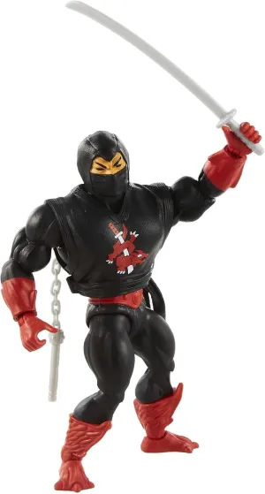 Masters of the Universe Origins Action Figure, Ninjor Collectible, MOTU Evil Ninja of Etenia, 16 Posable Joints, 5.5 Inch with Accessories