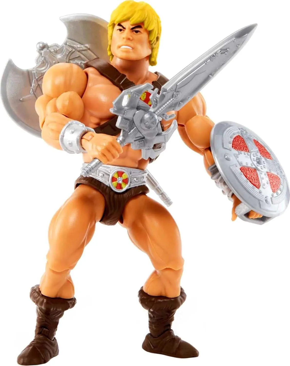Masters of the Universe Origins Toy, He-Man Super-Hero Action Figure, Posable with Accessory and Mini Comic Book, MOTU Collectible​