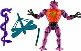 Masters of the Universe Origins Action Figure & Accessory, Rise of Snake Men Tung Lashor with Mini Comic Book, 5.5 inch