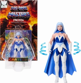 Masters of the Universe Origins Action Figure Frosta Cartoon Collection, 5.5-inch 1980s TV Princess of Power with Ice Powers, Detailed Design & Cape