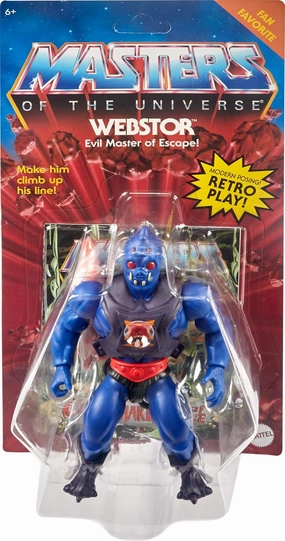 Masters of the Universe Origins Action Figure, Webstor Collectible, MOTU Master of Escape, 16 Posable Joints, 5.5 Inch with Accessories