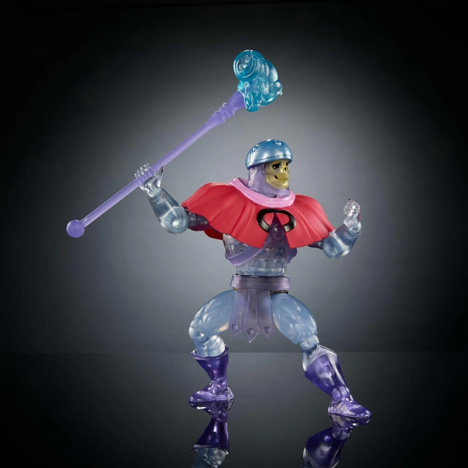 Masters of Universe Origins Action Figure Invisible Skeletor Cartoon Collection, 5.5-inch 1980s TV Villain, Detailed Clear Design & Alt Face Plate
