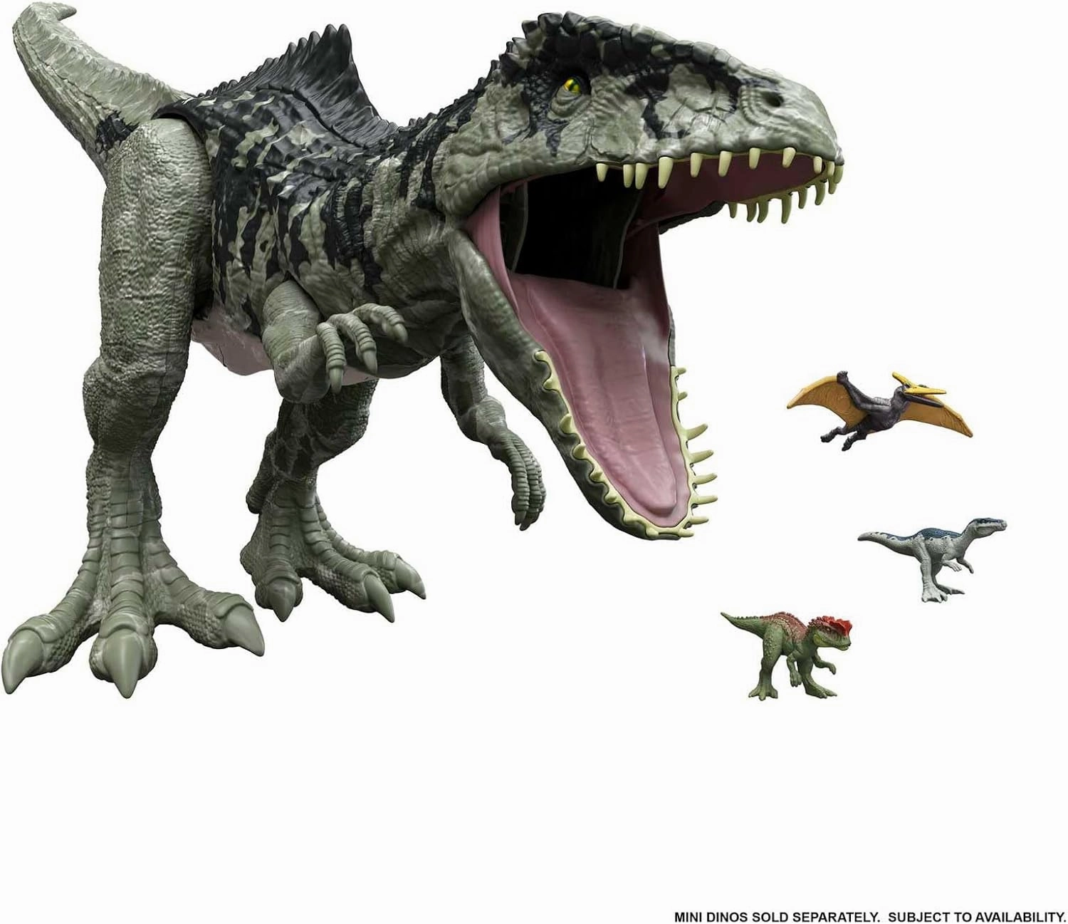 Mattel Jurassic World Super Colossal Dinosaur Action Figure, Large Giganotosaurus Dino Toy with Eating Feature, 3  Feet Long