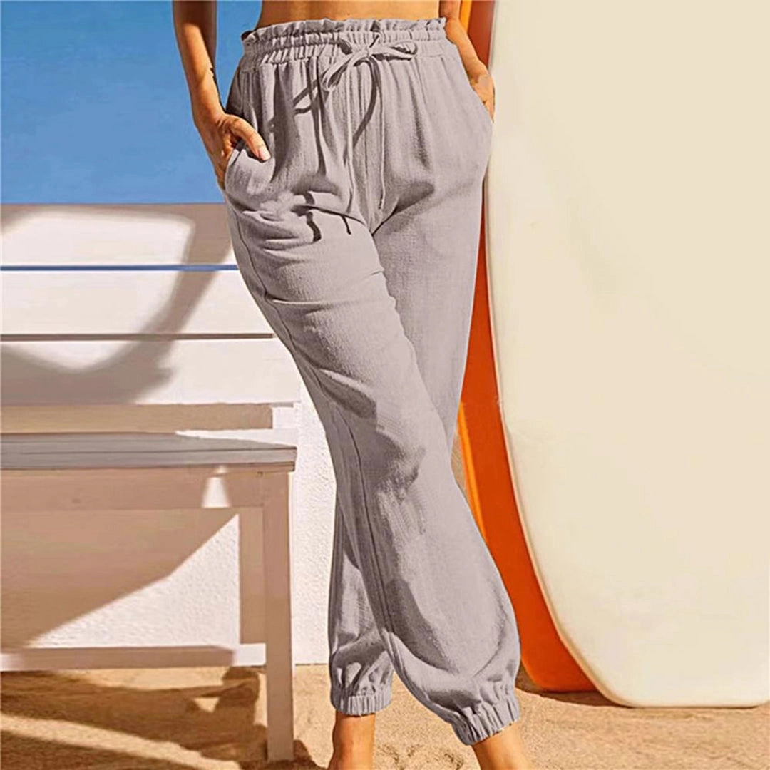 Mauve Women's Lightweight Joggers - Drawstring Waist & Elastic Ankles