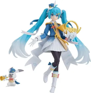 Max Factory Character Vocal Series 01: Hatsune Miku Snow Miku (Snow Parade Version) Figma Action Figure, Multicolor