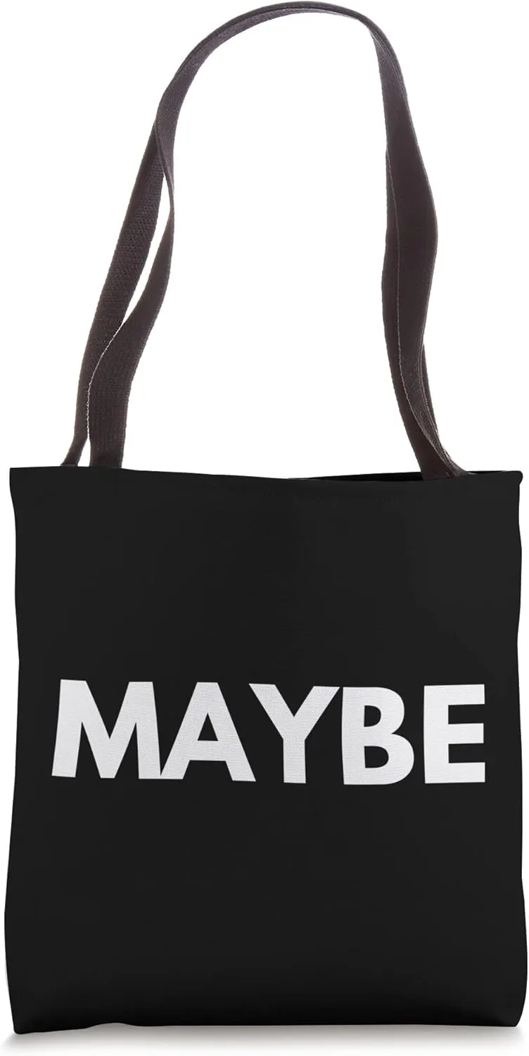 Maybe - English Word Adverb Tote Bag