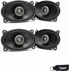 MB Quart - Two Pairs of Formula 4 X 6 Inch 2-Way Coaxial Car Speakers - FKB146
