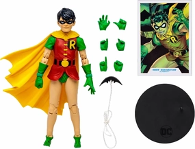 McFarlane Toys, 7-Inch DC Rebirth Robin Dick Grayson Gold Label Action Figure with 22 Moving Parts, Collectible DC Multiverse Movie Figure with Stand Base Unique Collectible Character Card – Ages 12 