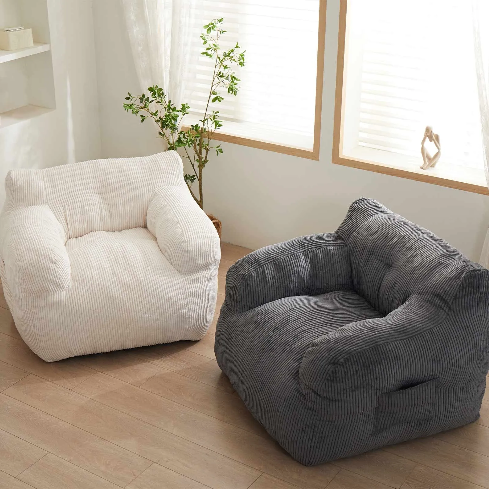 Medium Corduroy Bean Bag Chair