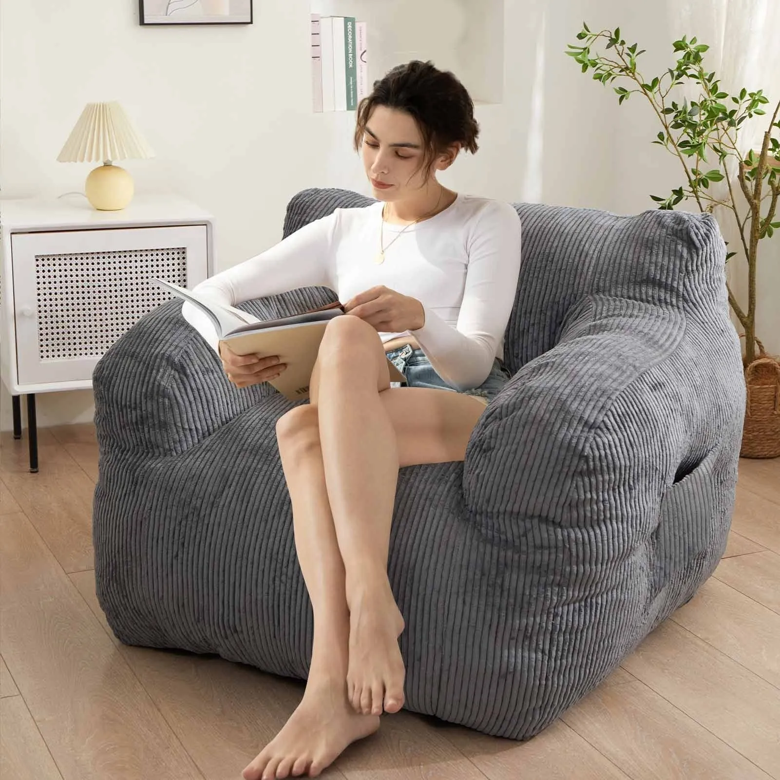 Medium Corduroy Bean Bag Chair