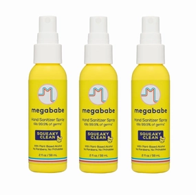 Megababe Squeaky Clean Spray Hand Sanitizer 2 oz - 3 Pack