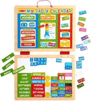 Melissa & Doug My First Daily Magnetic Calendar - Activities Calendar For Kids, Weather And Seasons Calendar For Preschoolers and Kids Ages 3 