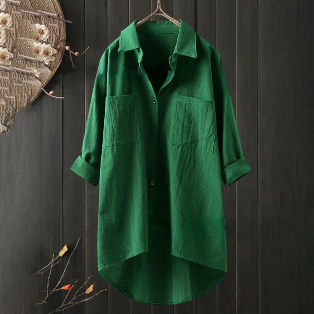 Men's Black Linen Shirt - Lightweight, Breathable, Eco-Friendly