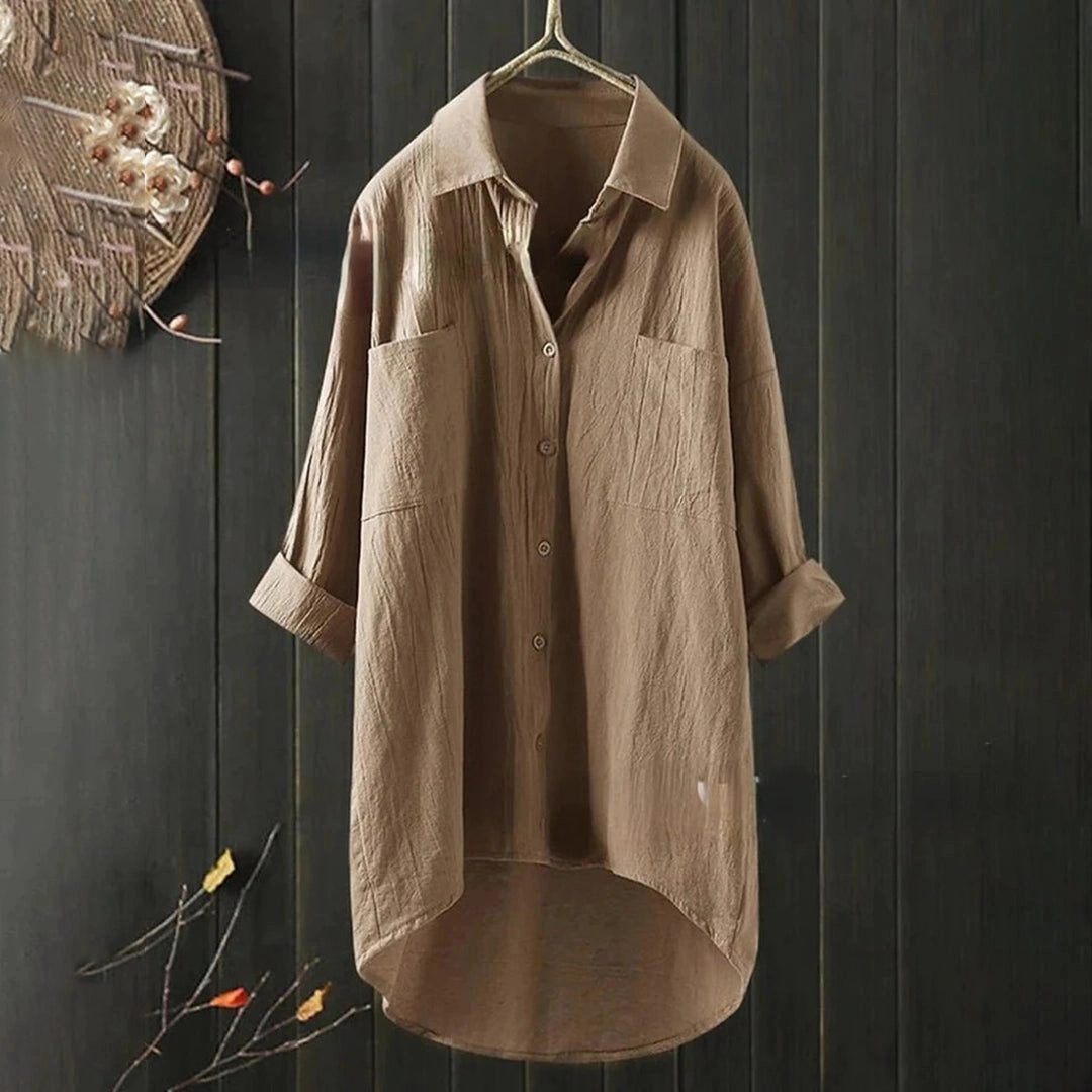 Men's Black Linen Shirt - Lightweight, Breathable, Eco-Friendly