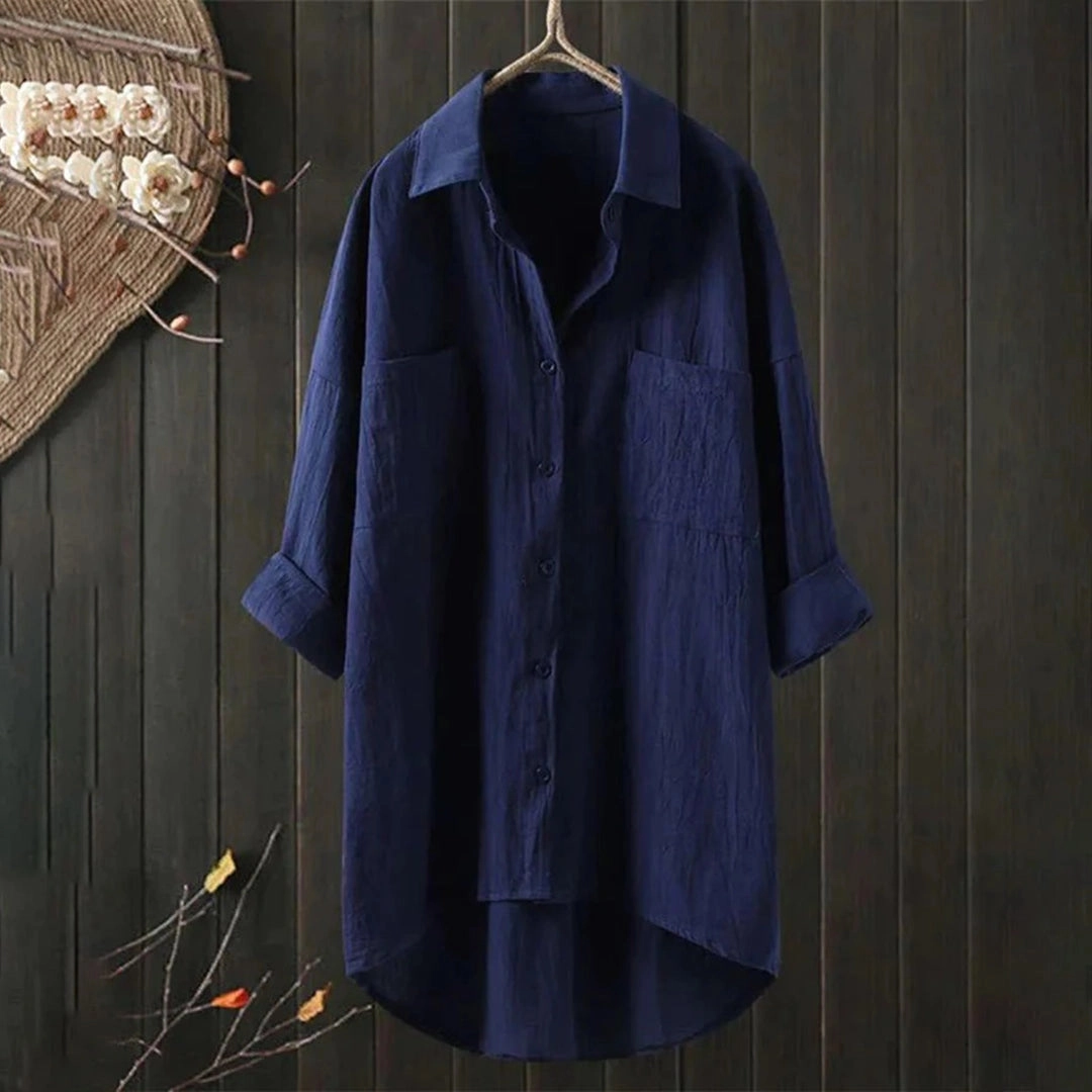 Men's Black Linen Shirt - Lightweight, Breathable, Eco-Friendly