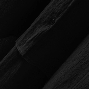 Men's Black Linen Shirt - Lightweight, Breathable, Eco-Friendly