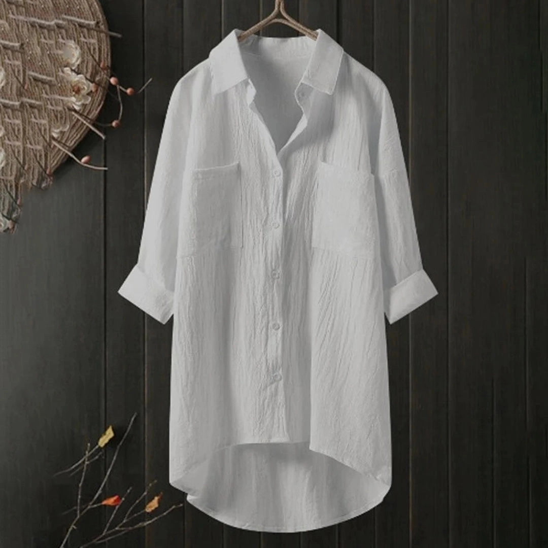Men's Black Linen Shirt - Lightweight, Breathable, Eco-Friendly