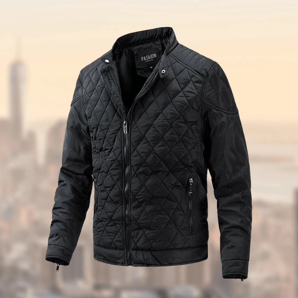 Men's Blue Lightweight Insulated Quilted Winter Jacket