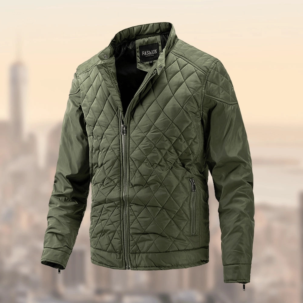 Men's Blue Lightweight Insulated Quilted Winter Jacket