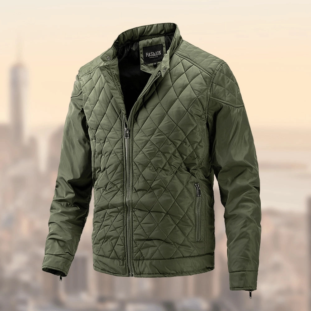 Men's Blue Lightweight Insulated Quilted Winter Jacket