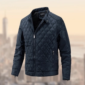 Men's Blue Lightweight Insulated Quilted Winter Jacket