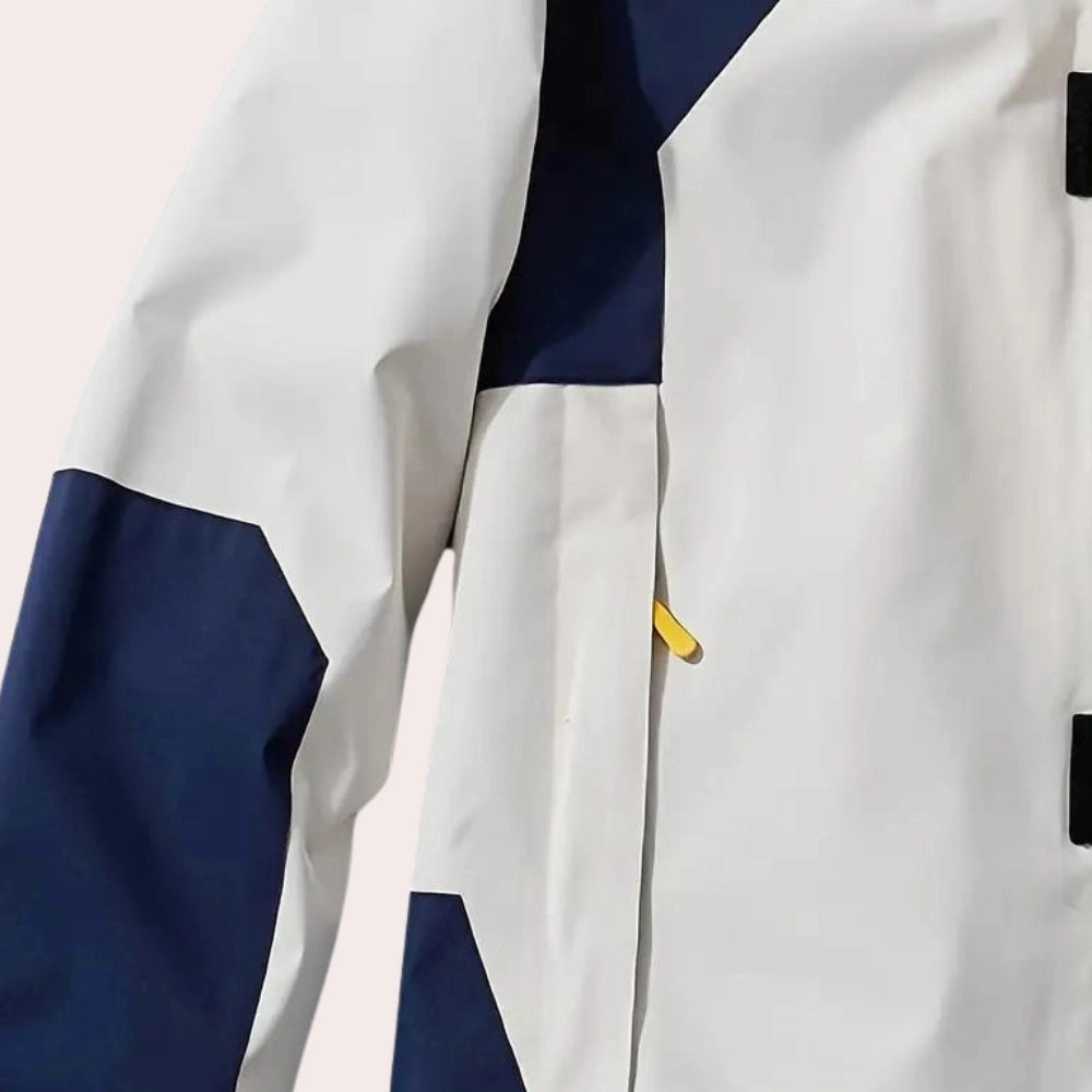 Men's Color-Block Hooded Windbreaker Jacket, Lightweight & Stylish