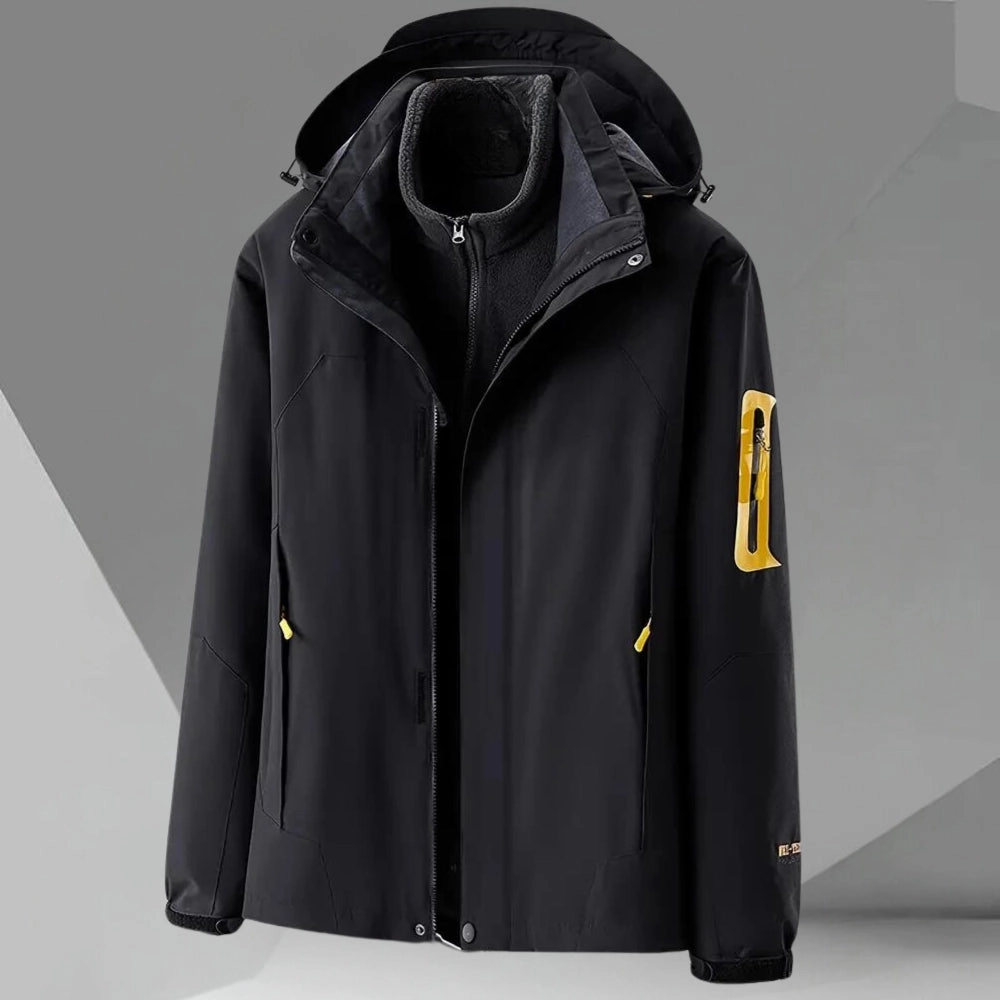 Men's Color-Block Hooded Windbreaker Jacket, Lightweight & Stylish