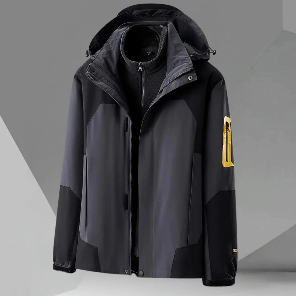 Men's Color-Block Hooded Windbreaker Jacket, Lightweight & Stylish