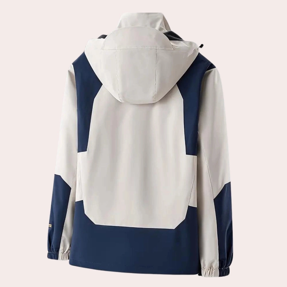 Men's Color-Block Hooded Windbreaker Jacket, Lightweight & Stylish