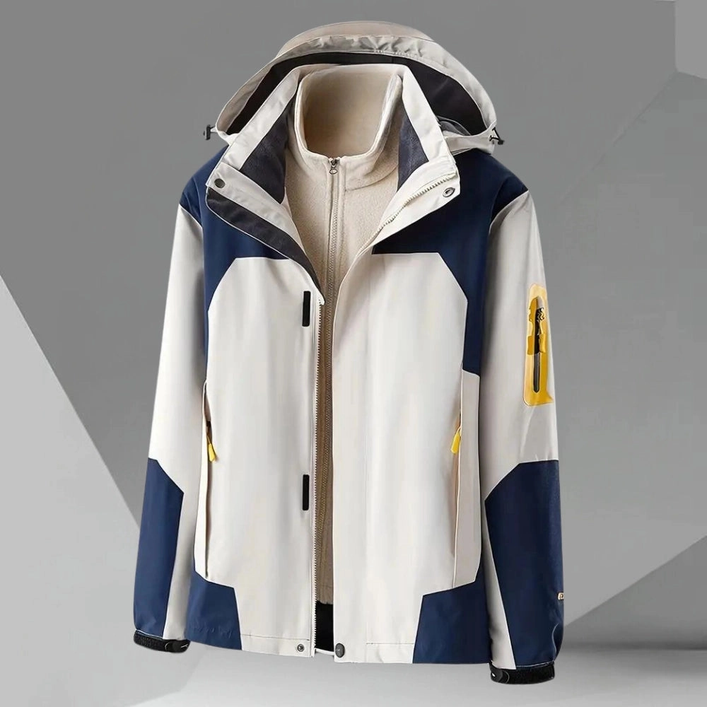 Men's Color-Block Hooded Windbreaker Jacket, Lightweight & Stylish