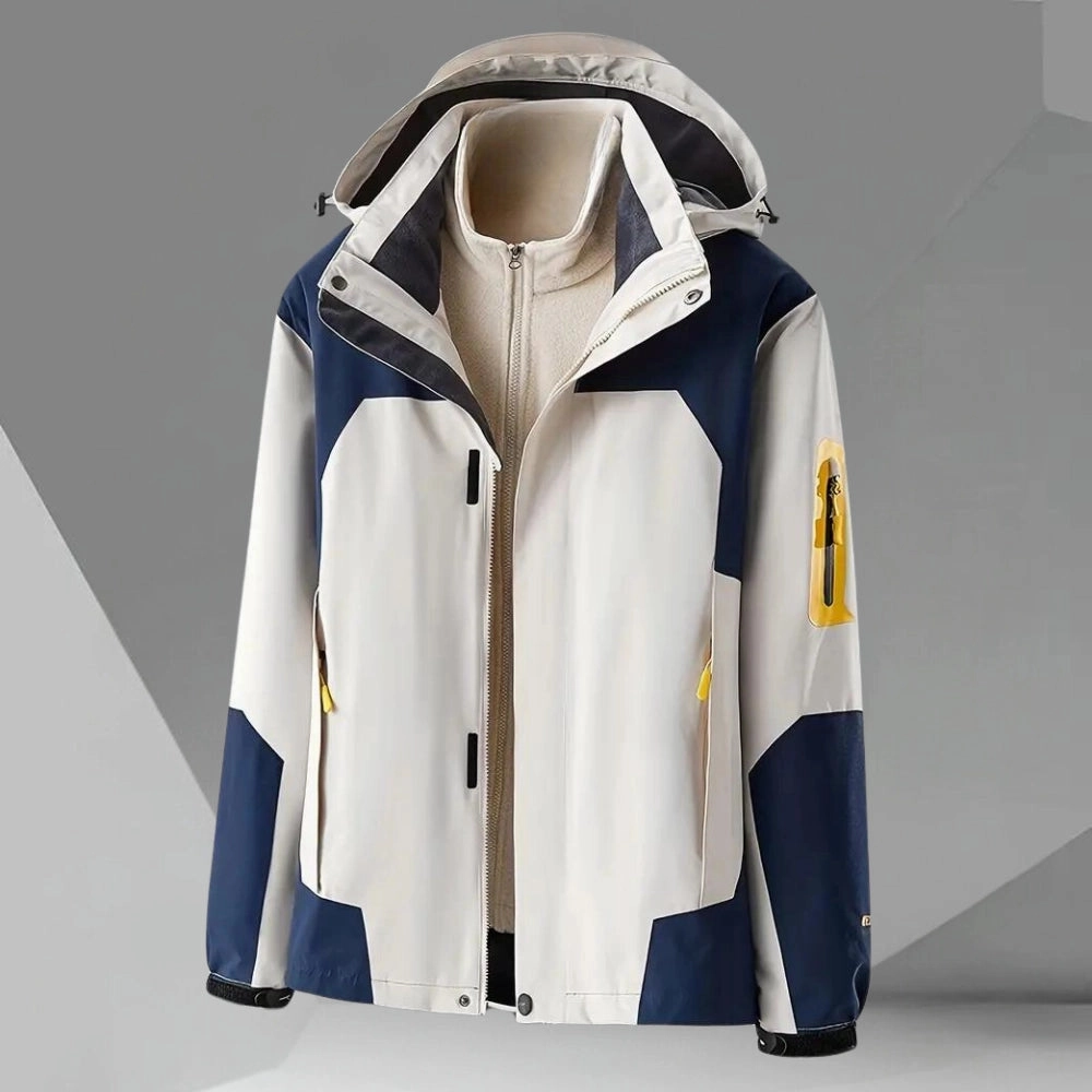 Men's Color-Block Hooded Windbreaker Jacket, Lightweight & Stylish