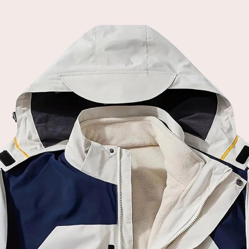 Men's Color-Block Hooded Windbreaker Jacket, Lightweight & Stylish