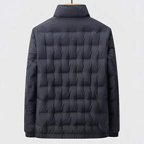 Men's Insulated Quilted Winter Jacket - Lightweight Water-Resistant Puffer