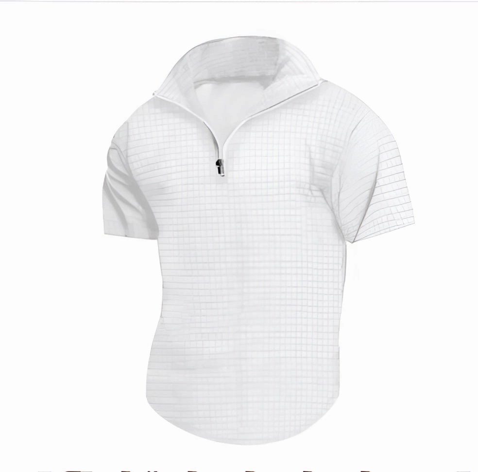 Men's White Lightweight Zipper Hoodie - Summer Fashion