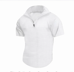 Men's White Lightweight Zipper Hoodie - Summer Fashion