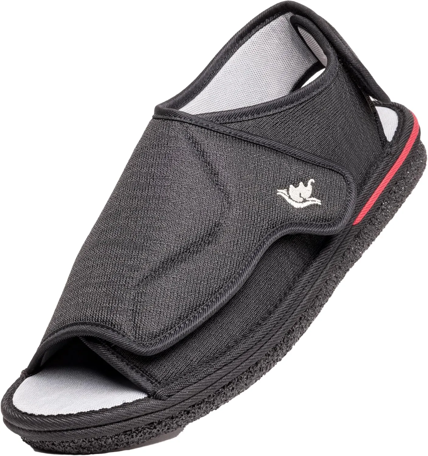 Mens Memory Foam Diabetic Slippers with Adjustable Closure, Extra Wide Comfy Warm Plush Fleece Arthritis Edema Swollen Diabetic House Shoes Machine Washable with Anti Slip Sole