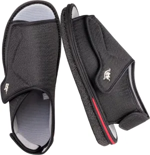 Mens Memory Foam Diabetic Slippers with Adjustable Closure, Extra Wide Comfy Warm Plush Fleece Arthritis Edema Swollen Diabetic House Shoes Machine Washable with Anti Slip Sole