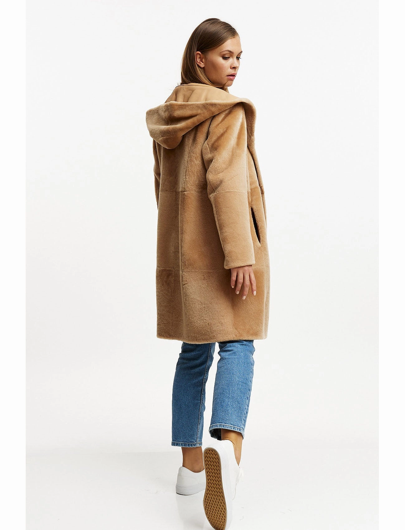 Merino lambskin jacket reversible 2in1 - camel