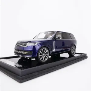Metal Die Cast Toy Cars 1/18for Land Rover Range Rover Genesis Extended Edition Resin Car Model Adult Decoration Display Collection for Home Or Office Décor(Purple)