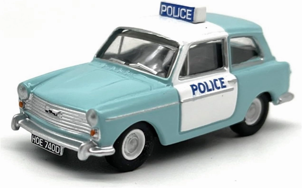 Metal Die Cast Toy Cars 1:76 Small Scale for A40 Police Car Model Alloy Collection Desktop Decoration Metal Blue for Home Or Office Décor