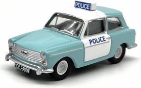 Metal Die Cast Toy Cars 1:76 Small Scale for A40 Police Car Model Alloy Collection Desktop Decoration Metal Blue for Home Or Office Décor