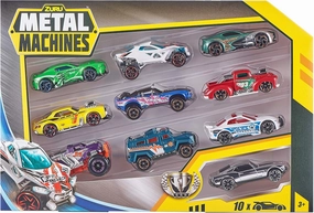 Metal Machines Mini Racing Car Toy Series 2 by ZURU (10 Pack) Collectible Mini Vehicle Toy Cars for Boys Kids Gift Set (Styles May Vary)