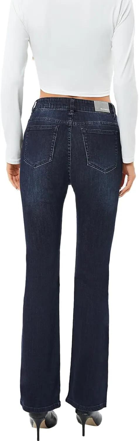 MetHera Women's Le Mel Classic Stretch Curvy Bootcut Jeans