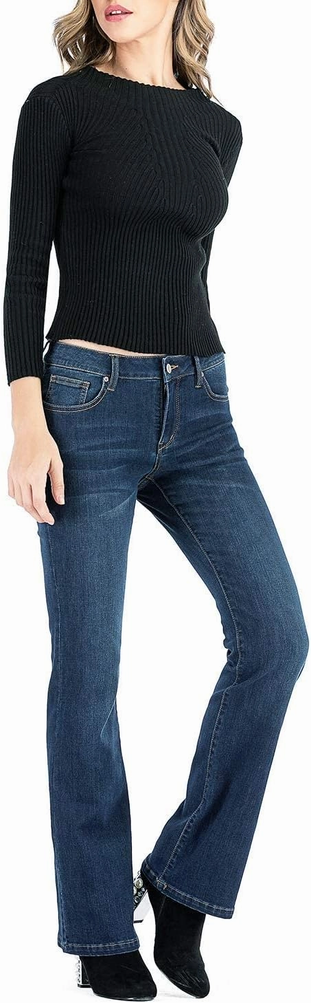 MetHera Women's Le Mel Classic Stretch Curvy Bootcut Jeans